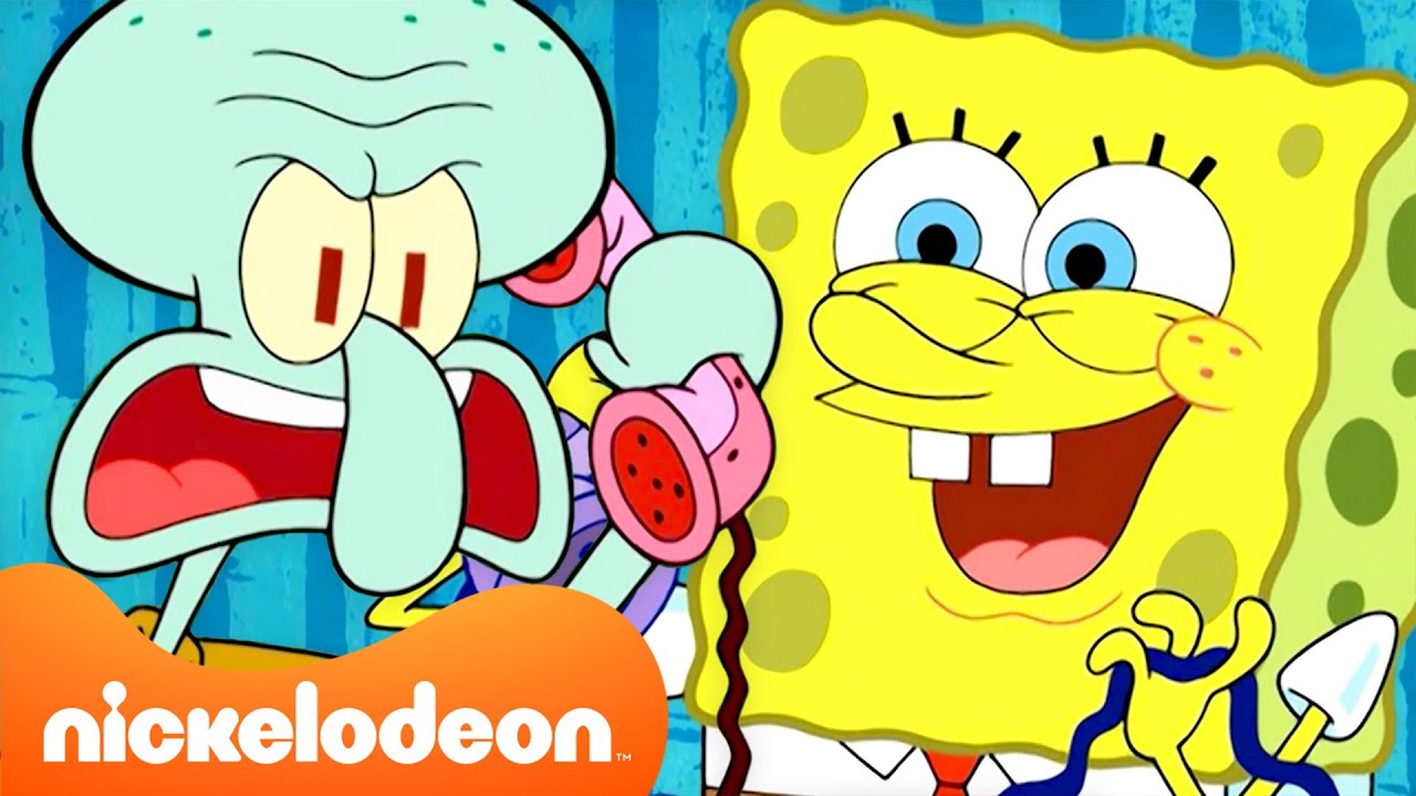 SpongeBob | 90 MINUT SpongeBoba i Skalmara 🧽🦑 | Nickelodeon Polska