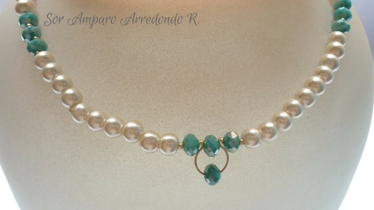 COMO hacer COLLAR de PERLAS fácil y sencillo Bisuteria DIY ♥