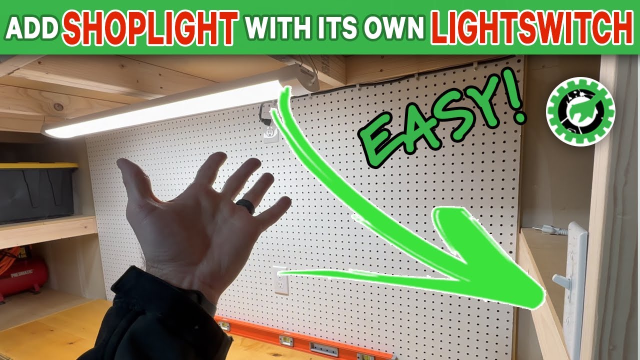 DIY SHOP LIGHT w/ LIGHT SWITCH! [EASY]