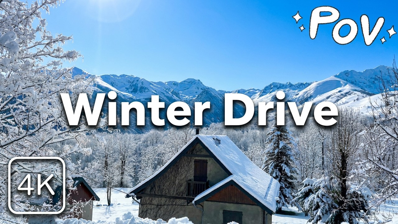 Snowy Drive in the French Mountains ❄️ | Relaxing POV Winter Road