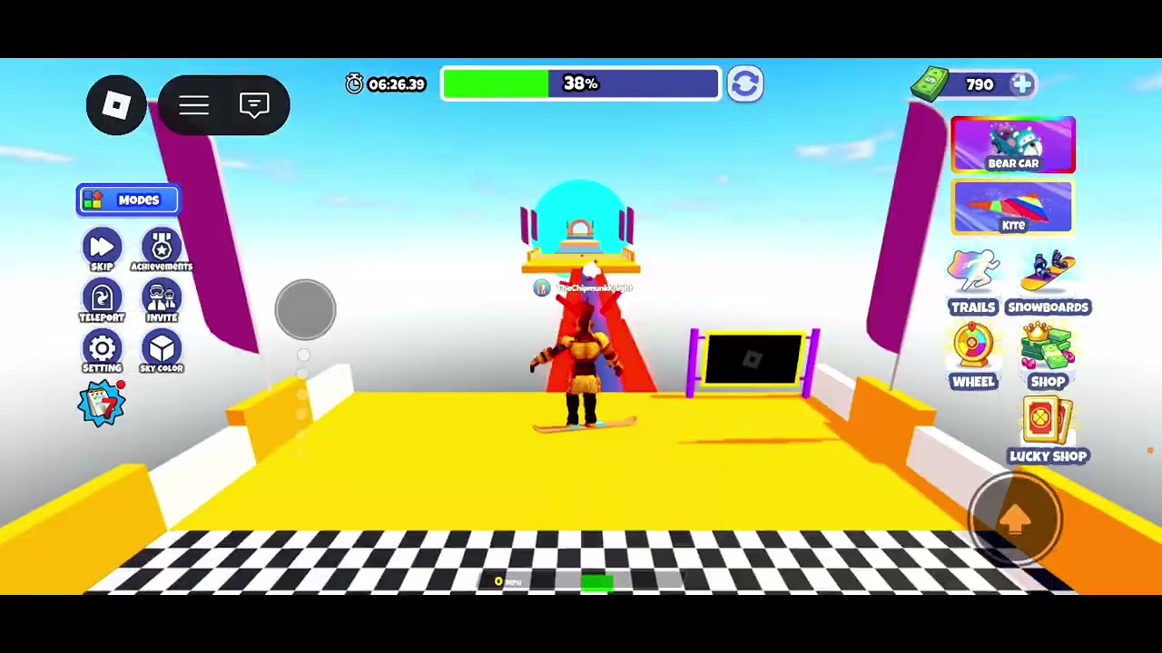 Snowboard obby (world 2) #roblox