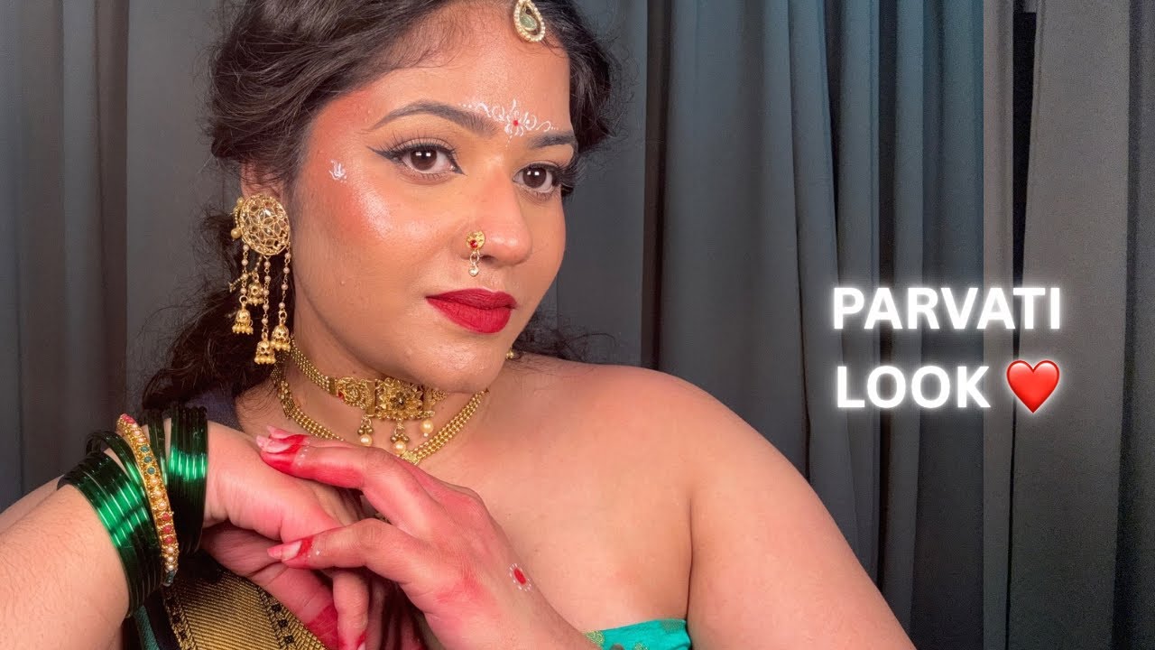 Trying Parvati Look🪞🪷🦚🕊️🙏🏻|| mahashivraatri special|| parvati look