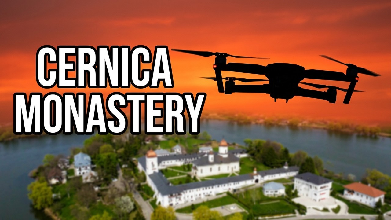 Cernica Monastery Romania. Beautiful drone footage
