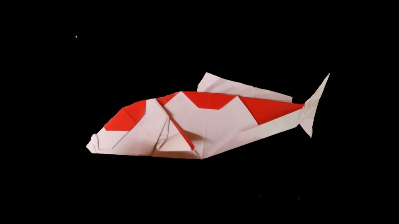 origami koi | origami fish koi - nishikigoi by hidehisa inayoshi ( tutorial )