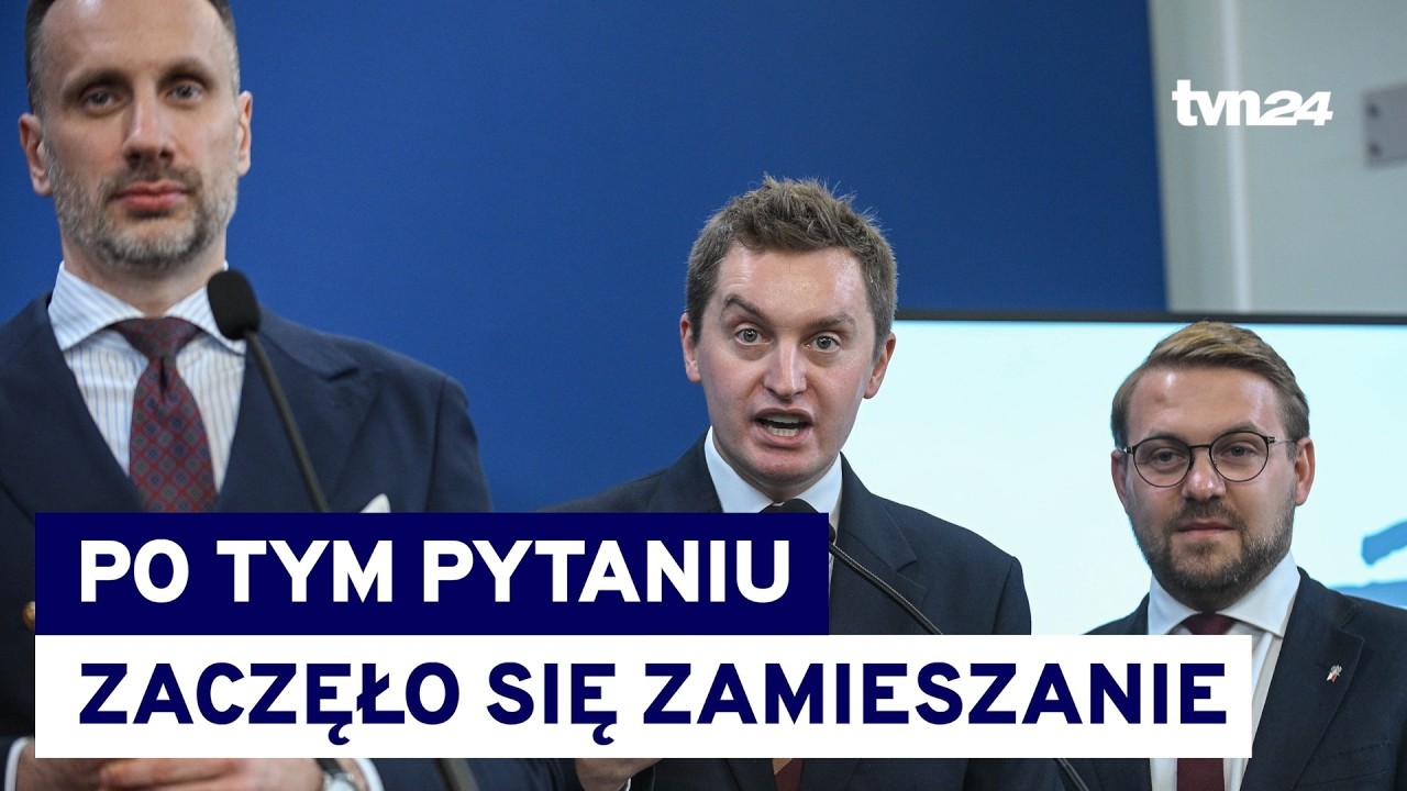 Zapytaliśmy na konferencji PiS o tubki z musem od Dawtony. No i się zaczęło...