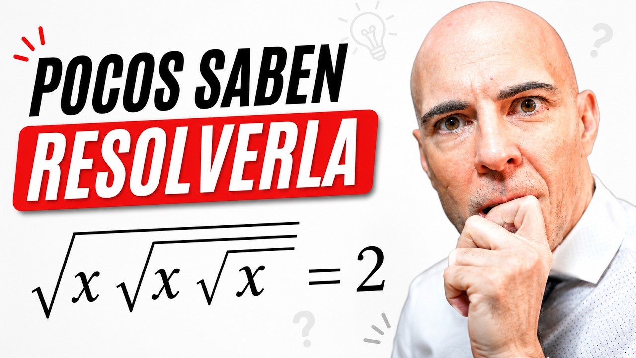 ¿SABES RESOLVER ESTA ECUACIÓN IRRACIONAL? Álgebra Básica
