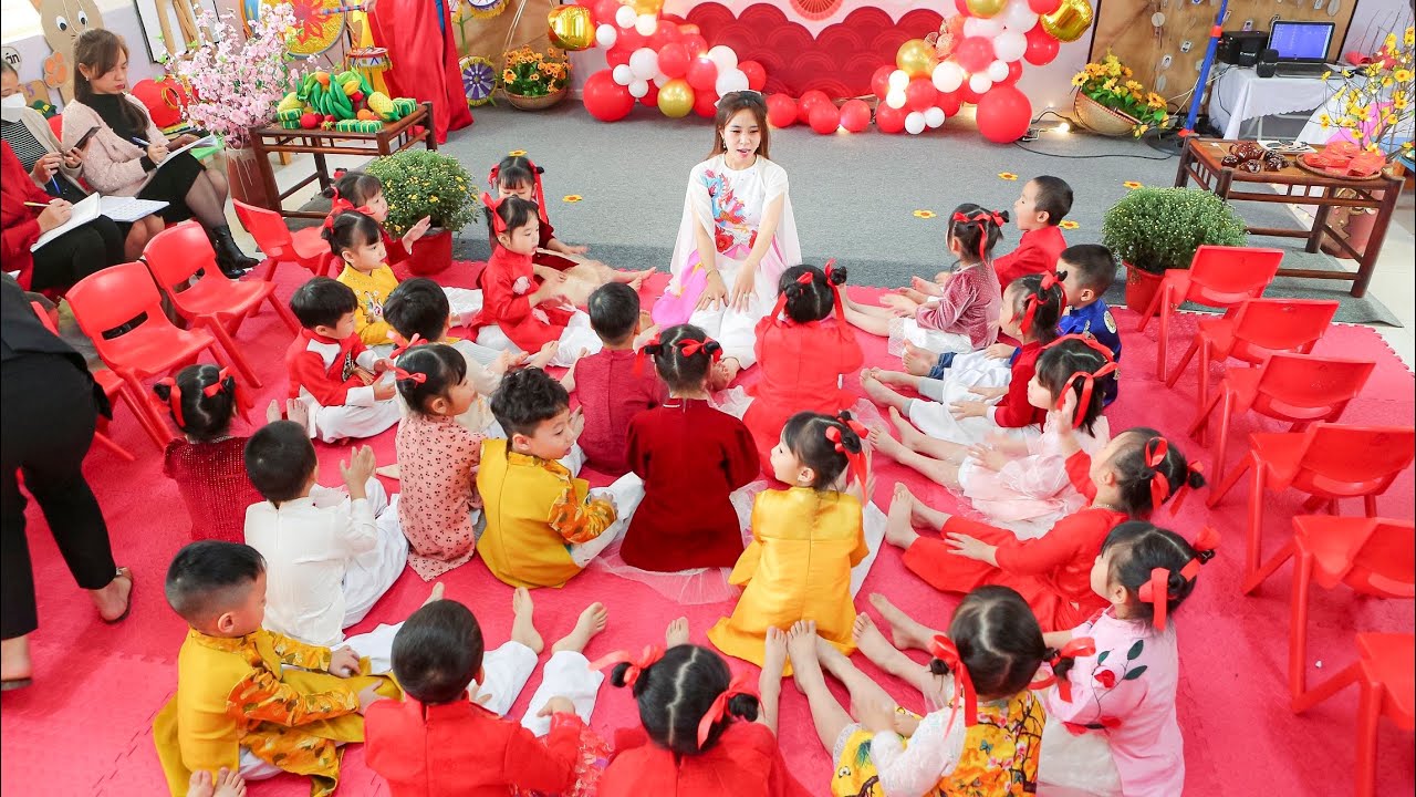 Tiết dạy Biểu diễn văn nghệ cuối chủ đề Tết và mùa xuân - SHCM tp Bắc Giang - trường MN Lê Lợi