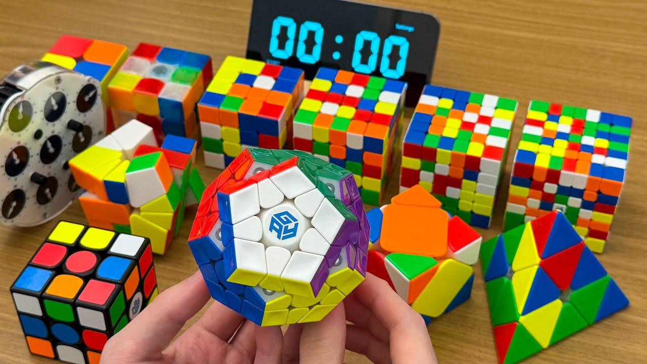 SPEED SOLVING ALL OFFICIAL WCA RUBIK’S CUBES