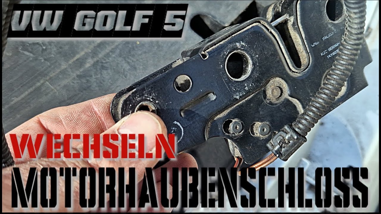 VW GOLF 5/ Motorhaubenschloss wechseln/Zamjena brave na haubi