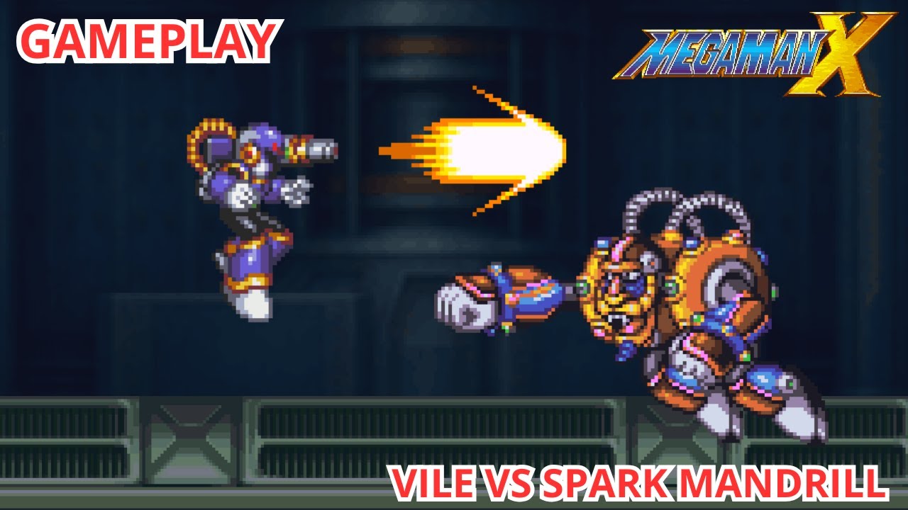 VILE VS SPARK MANDRILL | MEGA MAN X REMAKE В СТИЛЕ PS1 | KENSU WILLIAM