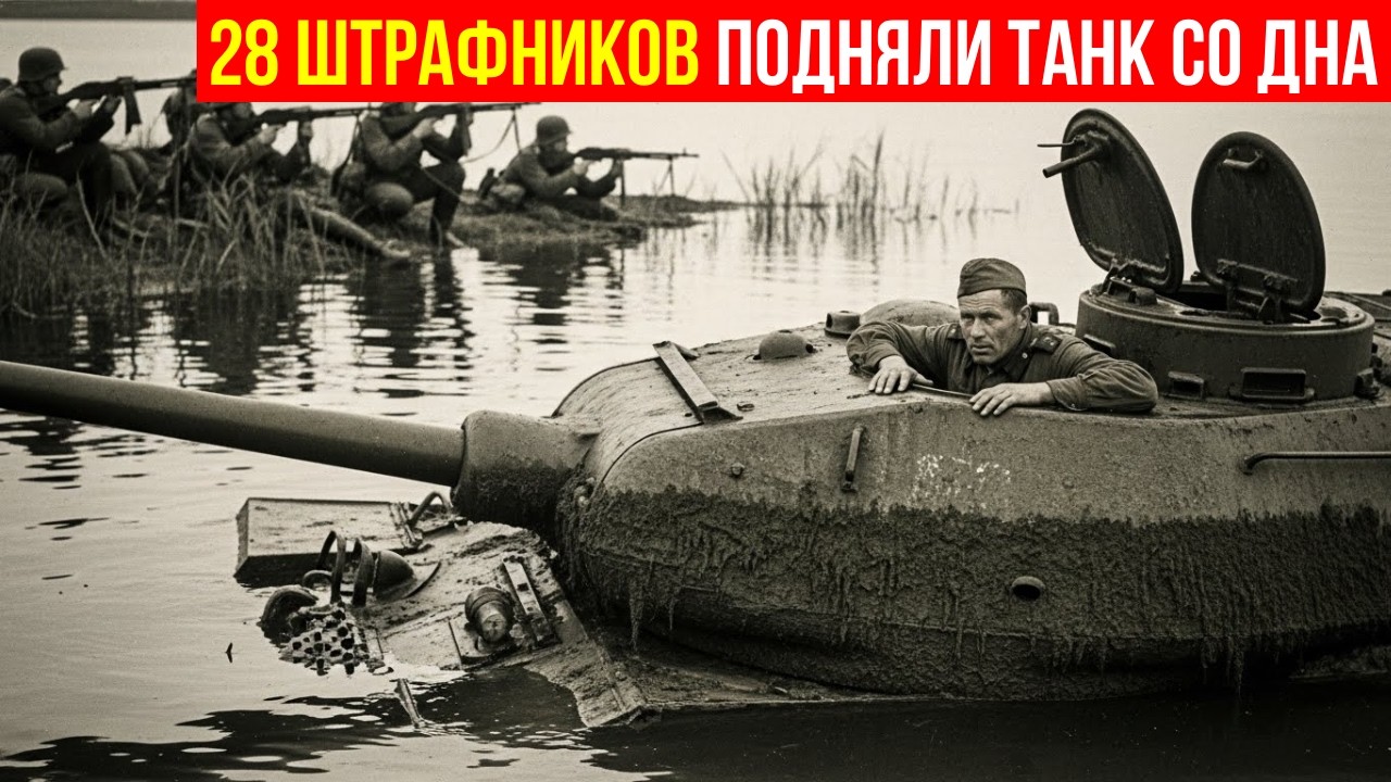 Штрафники Подняли Танк Со Дна Озера Голыми Руками | 28 Зэков Против Немецкой Роты