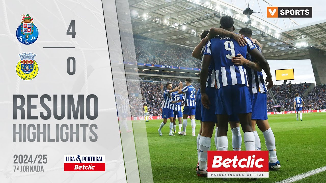 Resumo: FC Porto 4-0 Arouca (Liga 24/25 #7)