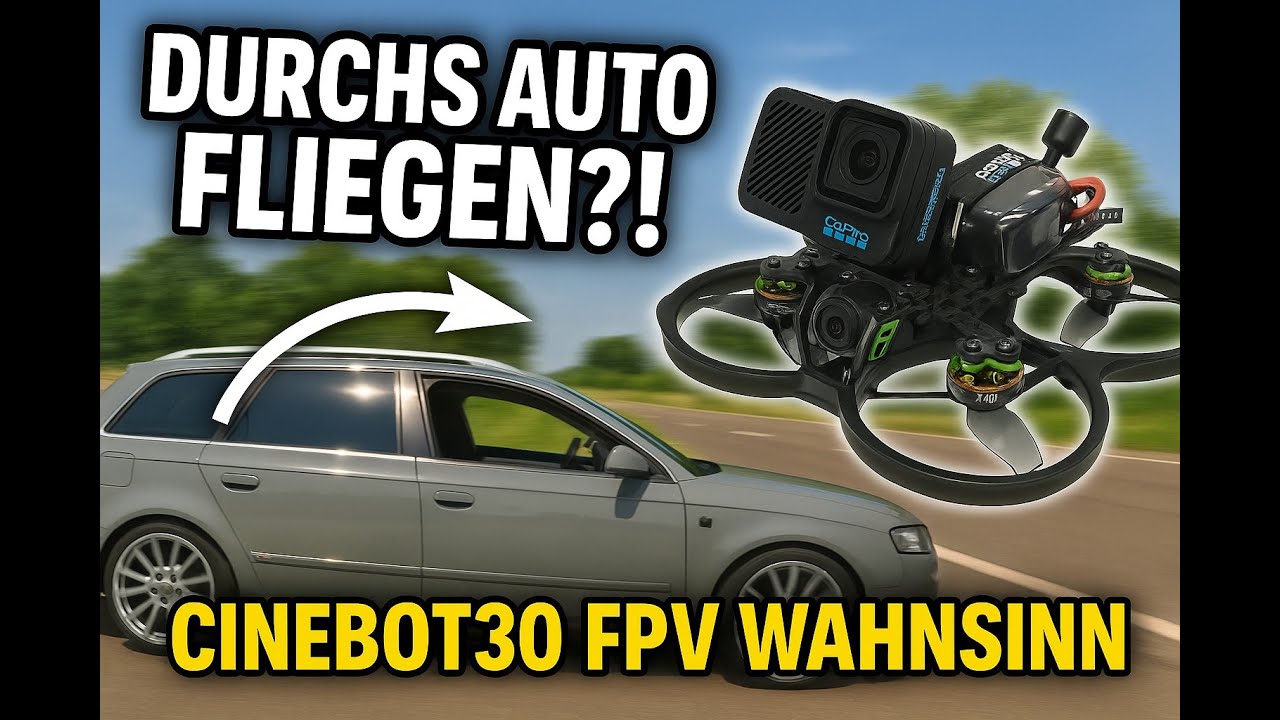 Ich fliege mit meiner Drohne durch mein Auto 😨 Cinebot 30