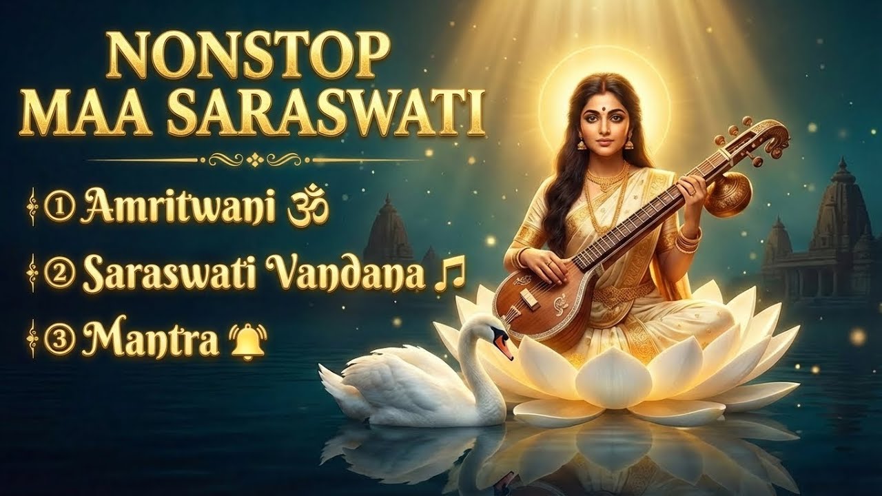 Maa Saraswati Amritwani | Saraswati Vandana & Powerful Mantra | Nonstop Gyan Shakti | Jai Maa Sarde