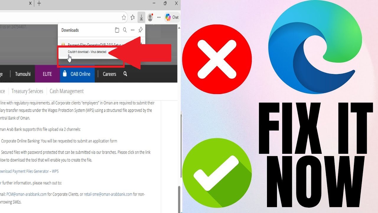 Couldn't Download Virus Detected Edge Solved | How to Fix EDGE Couldn’t Download Blocked, Permission