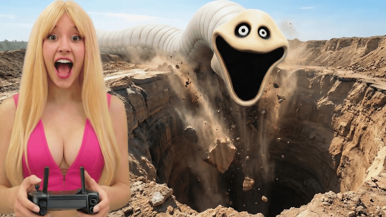 мой дрон снял HUNGRY WORM в Реальной Жизни!