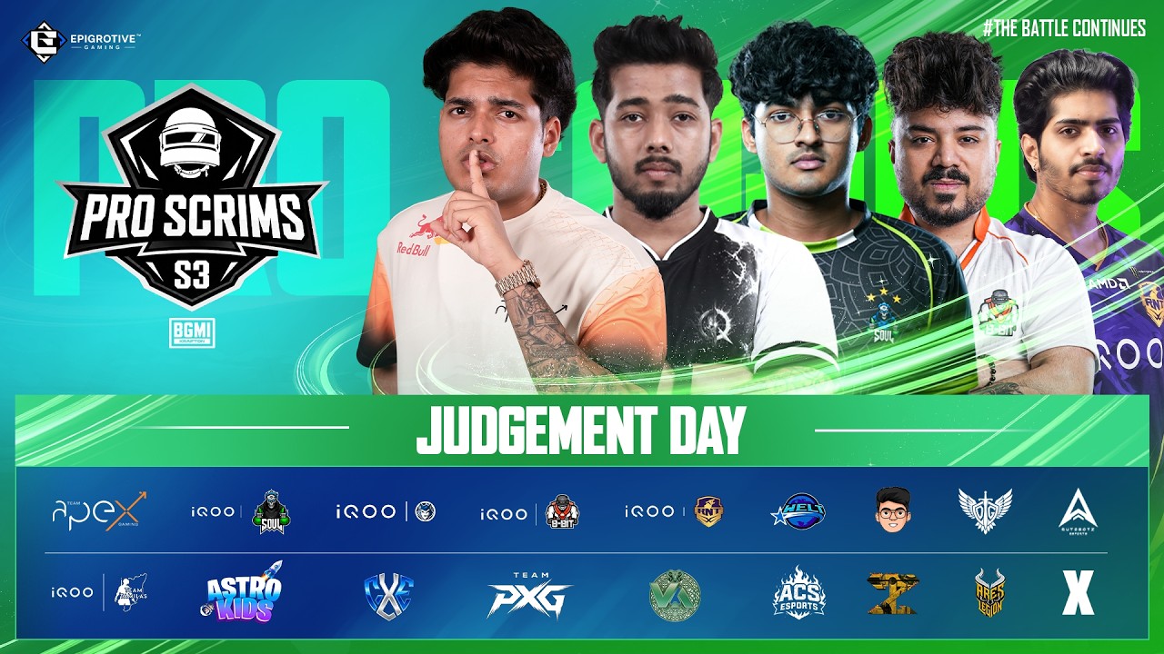 Epigrotive Pro Scrims Season 3 - JUDGEMENT DAY  | FT. #Apexgaming #soul #8bit #rntx