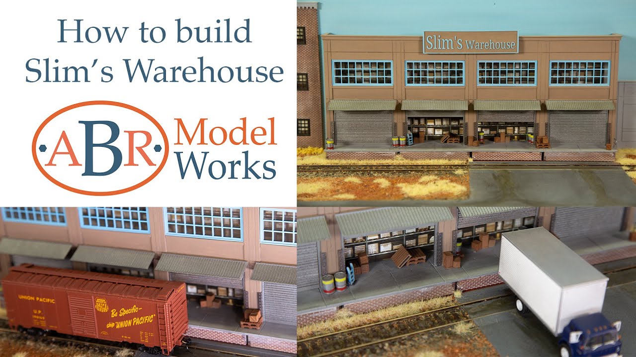 How to build Slim's Warehouse, a HO scale model railroad building   HD 1080p