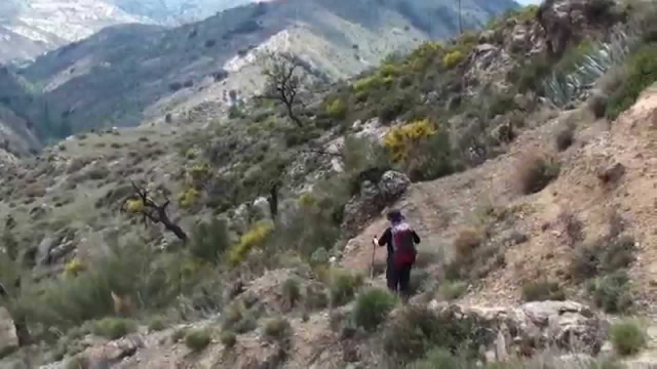 Walking the GR7 Andalucia, Spain: a section from Lanjaron and Valor on the edge of the Sierra Nevada