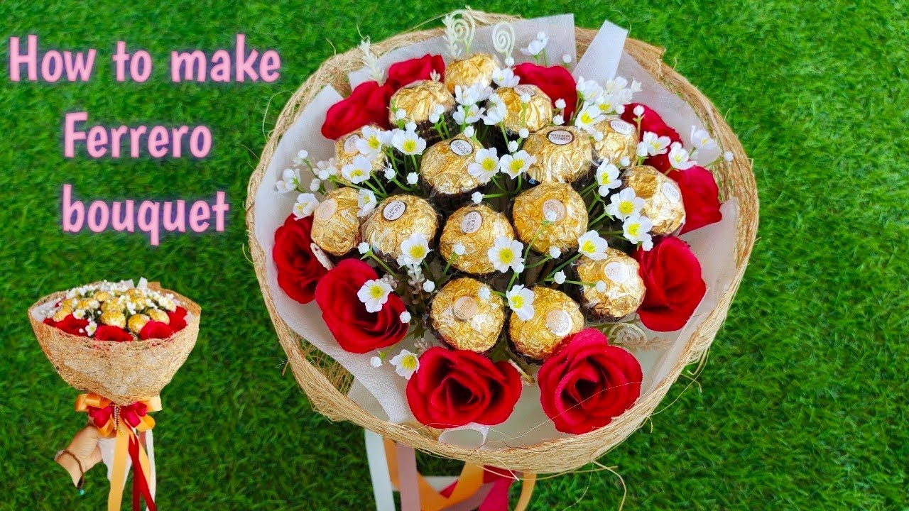 How to make FERRERO ROCHER bouquet DIY FERRERO ROCHER