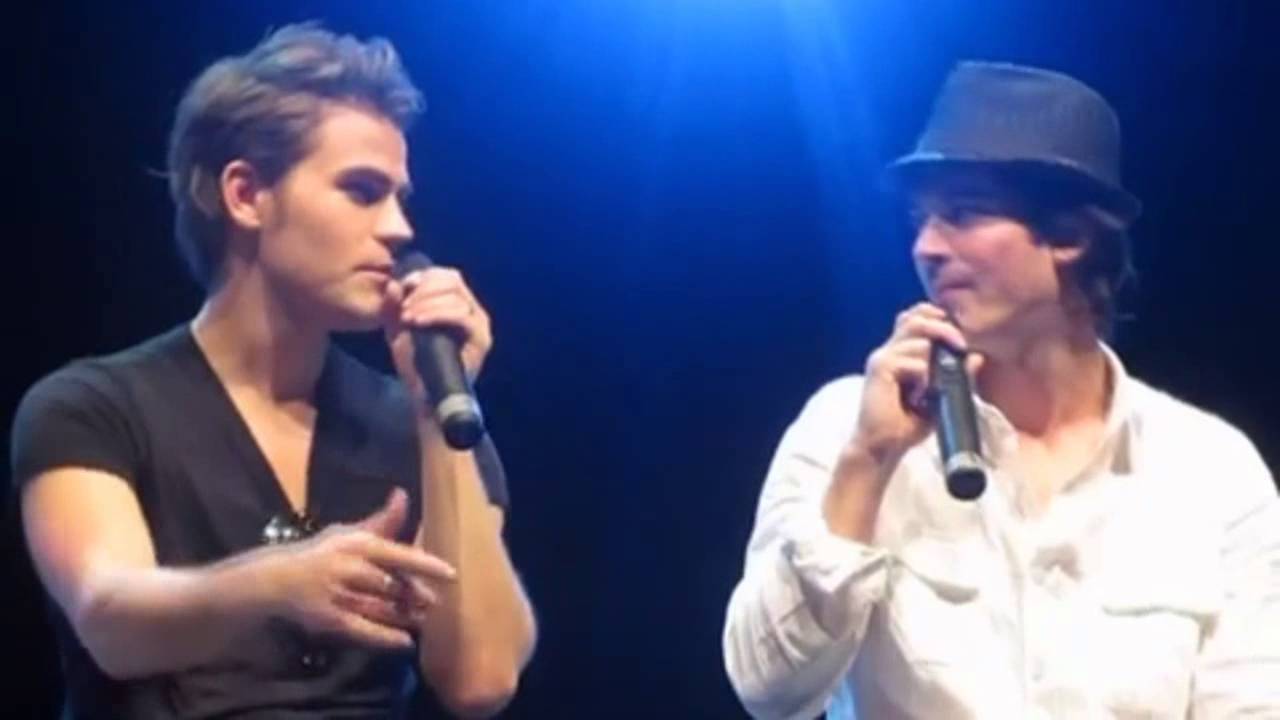 Ian Somerhalder, Paul Wesleu,  Steven R. McQueen,  Zach Roerig, Kat Graham -  singing