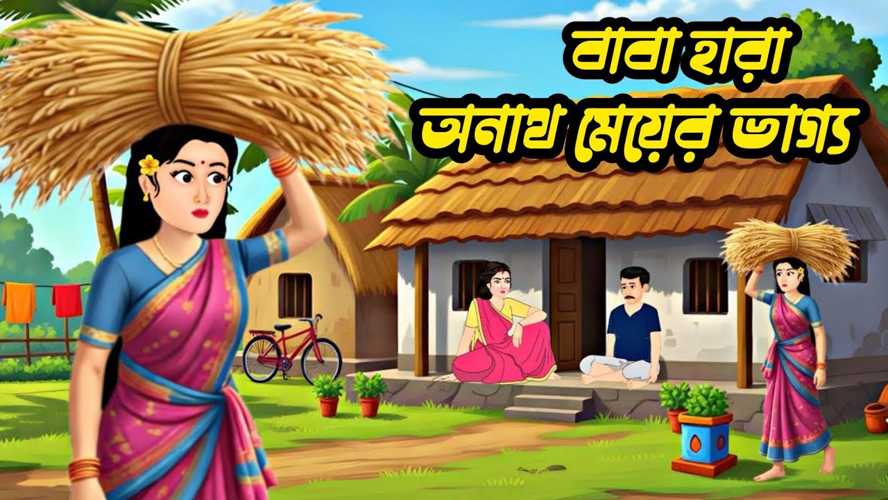 বাবা হারা অনাথ মেয়ের ভাগ্য | Bangla Cartoon Story | Heart Touching Animation