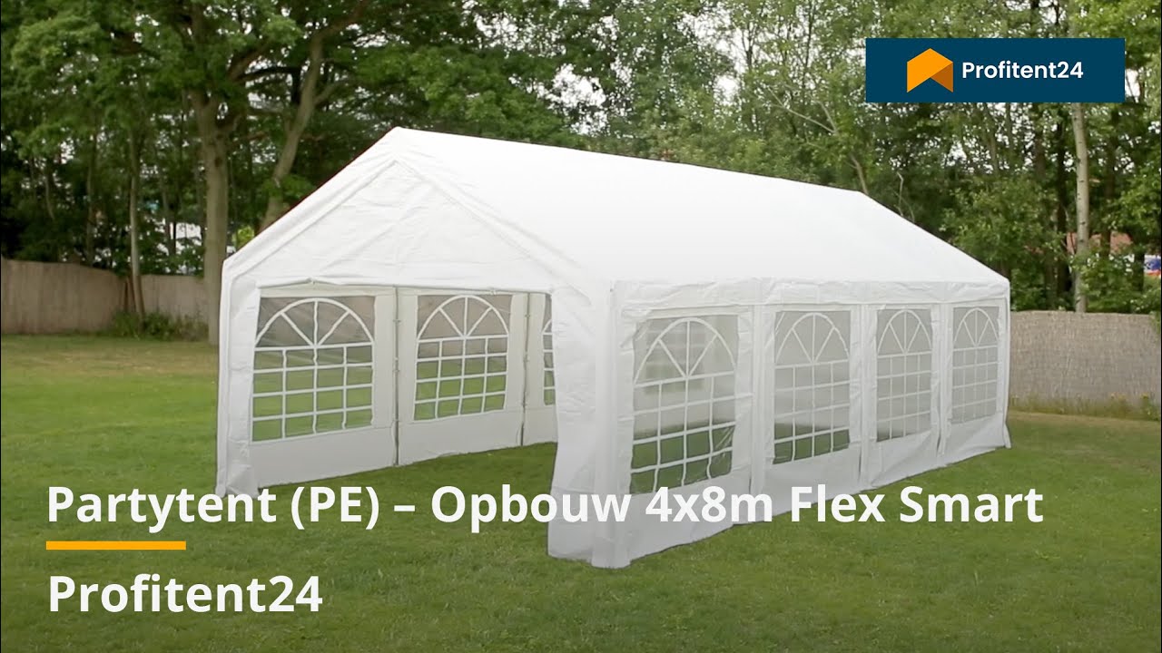 Partytent (PE) – Opbouw 4x8m Flex Smart