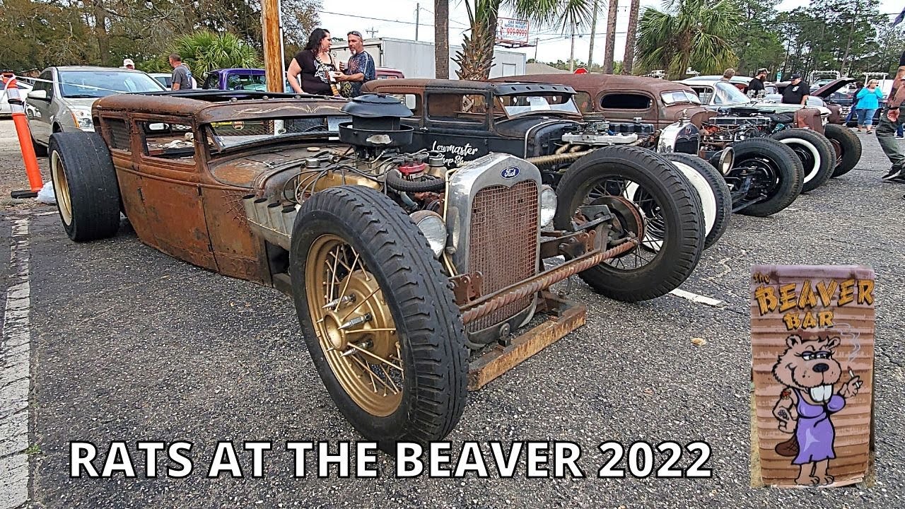 Rats At The Beaver 2022 - Custom Hot Rods And Rat Rods - The Beaver Bar Murrells Inlet SC