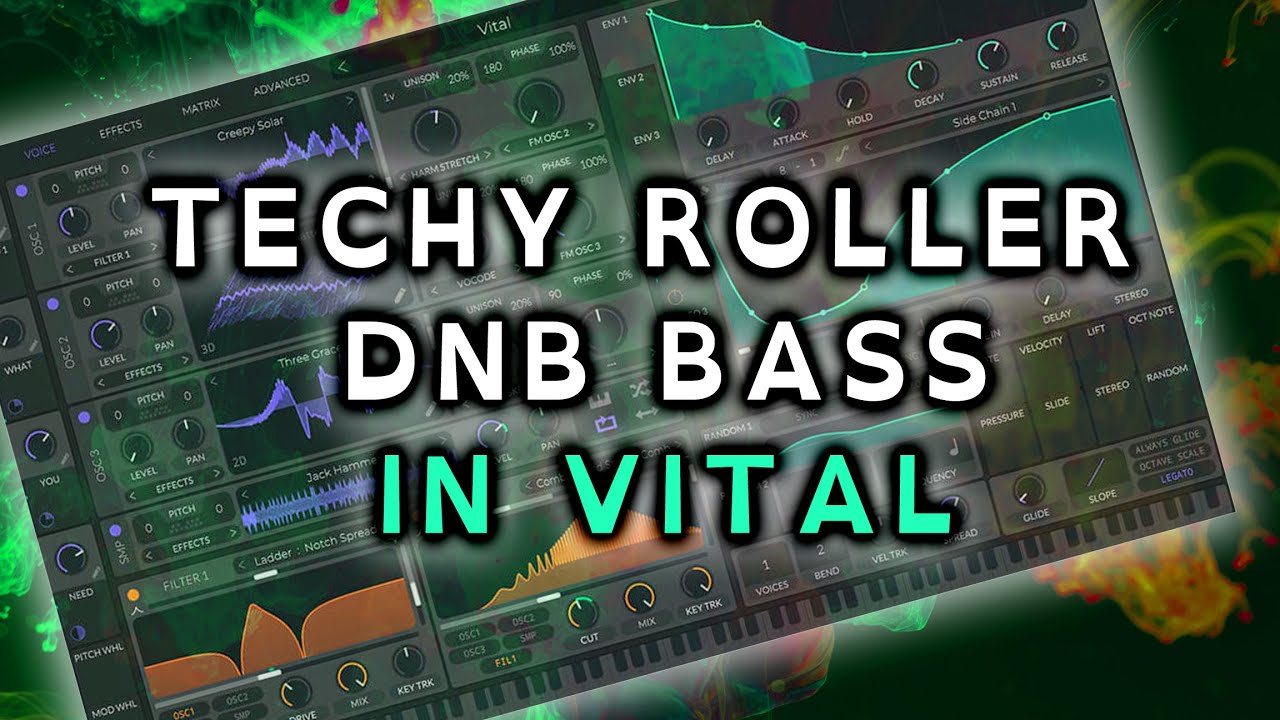 Techy Roller DnB Bass in Vital