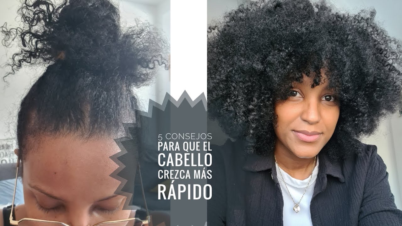 5 Consejos para que el cabello crezca más rápido  #cabelloafro #afrohair