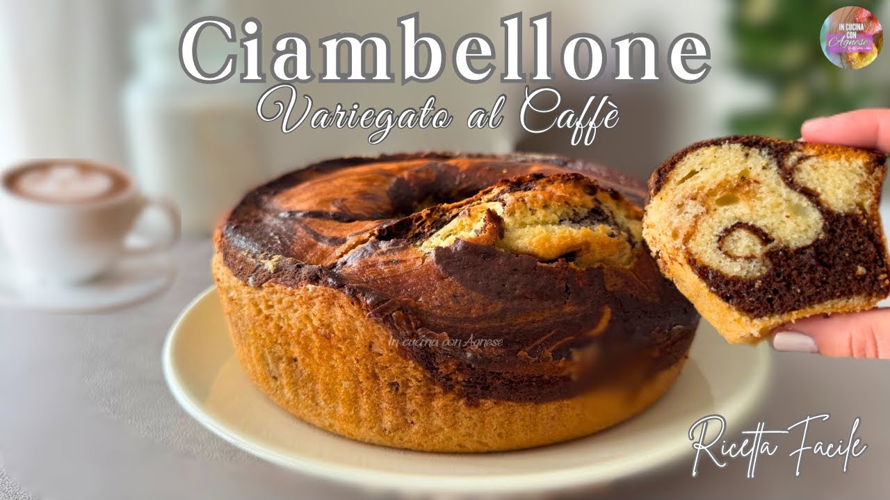 CIAMBELLONE SOFFICE VARIEGATO al caffè - LA CIAMBELLA PERFETTA PER COLAZIONE O MERENDA