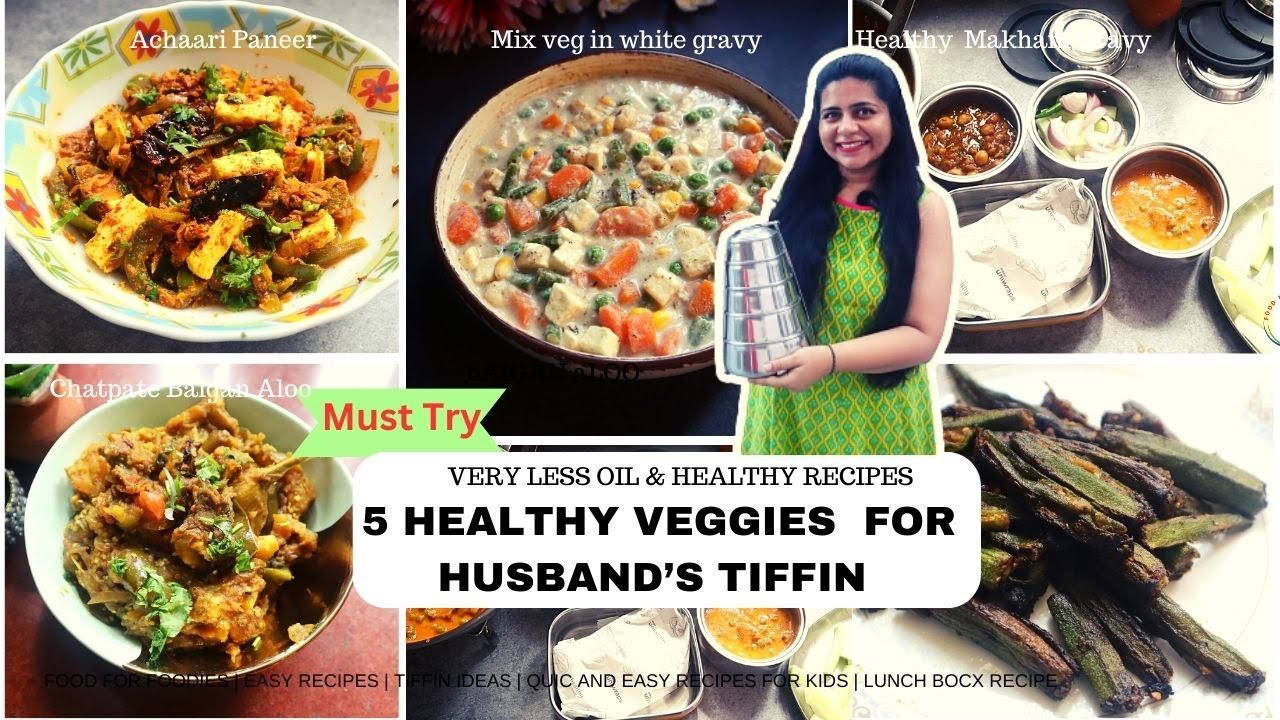 5 Husband's Tiffin recipes | Less oil | Healthy and tasty recipes #lunch| #paneer Food for foodies