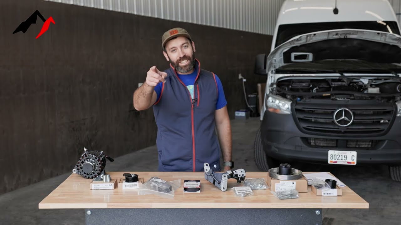 Установка вторичного генератора и кронштейна Mercedes Sprinter
