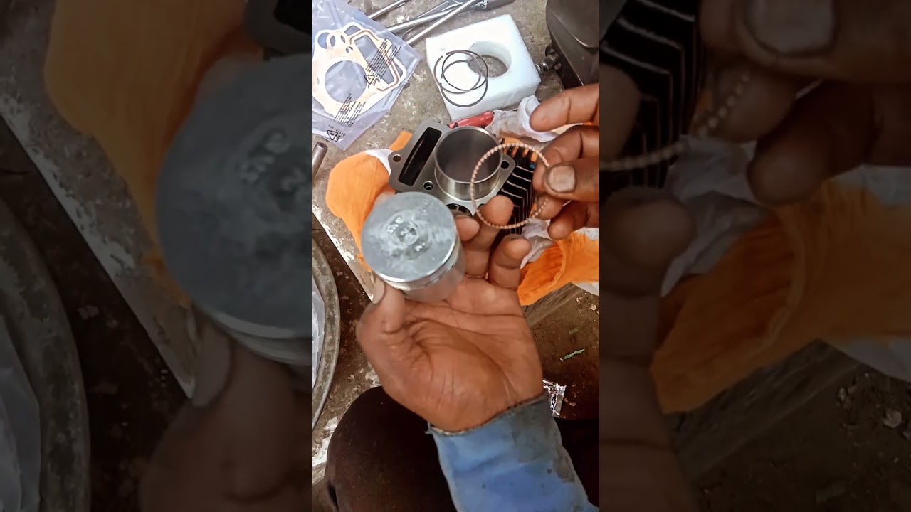 hero splendor Piston rings fitting #shorts #short #trending #shortsvideo