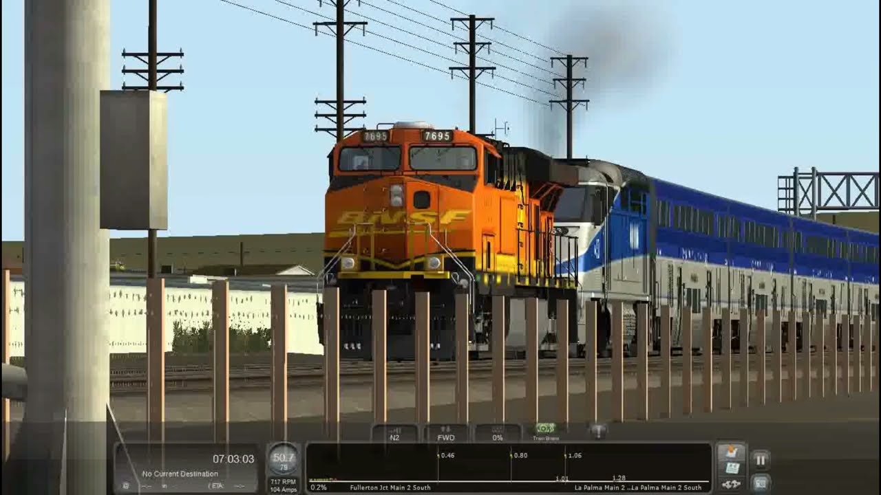 Train Simulator: BNSF 7695(Golden Swoosh), and BNSF 6179(25TH Anniversary) help 2 Pacific Surfliners