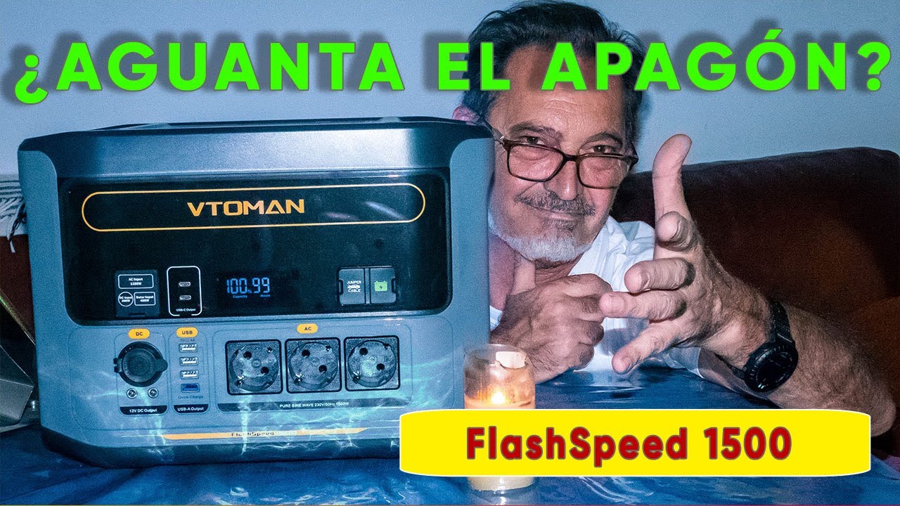 👉 ¿Podrías SOBREVIVIR un APAGÓN con esta estación de energía? ⚡ VTOMAN FlashSpeed 1500 a prueba