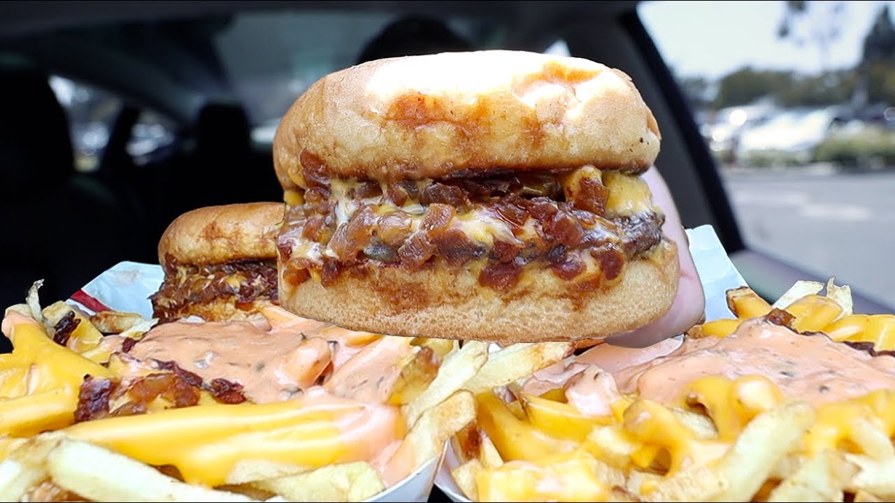EATING IN-N-OUT DOUBLE CHEESEBURGERS & SAUCY ANIMAL STYLE FRIES