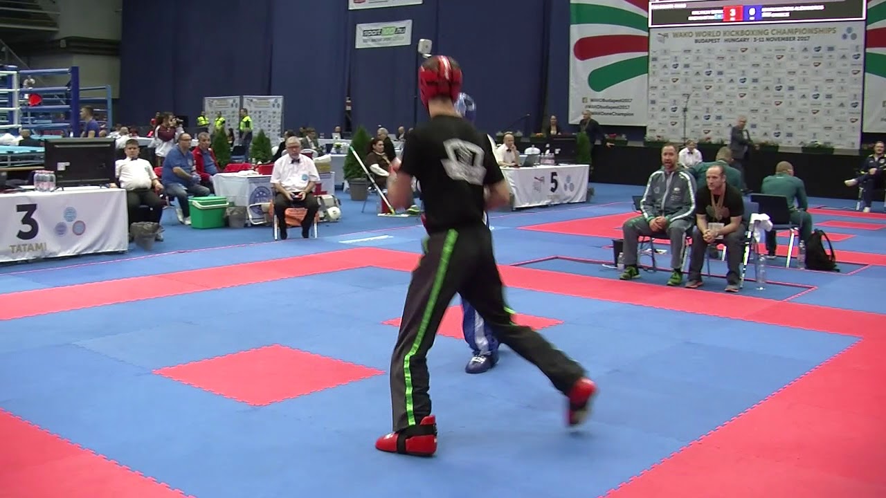 Vrezh Petrosian RUS v Adam Shelly IRL WAKO World Championships 2017