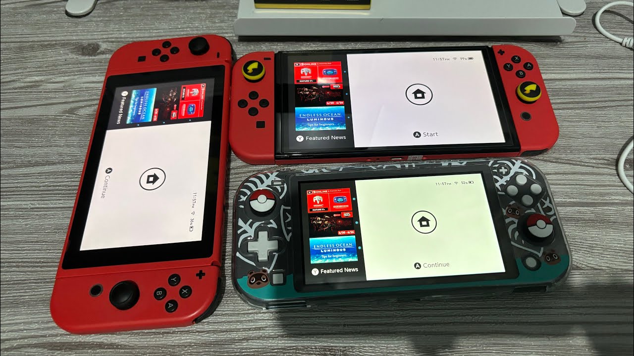 Nintendo switch oled vs v2 vs lite