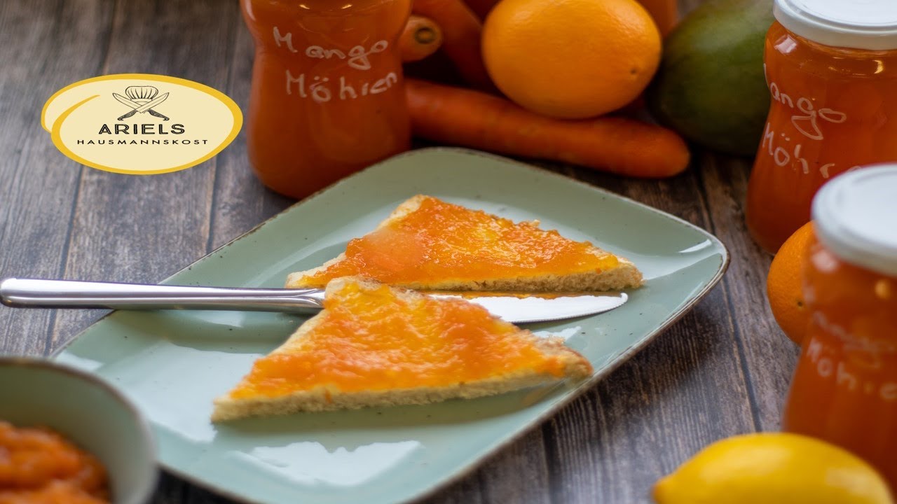 Die zweitbeste Marmelade die es gibt für mich eine Mango-Möhren-Apfel-Marmelade, Hausmannskost,