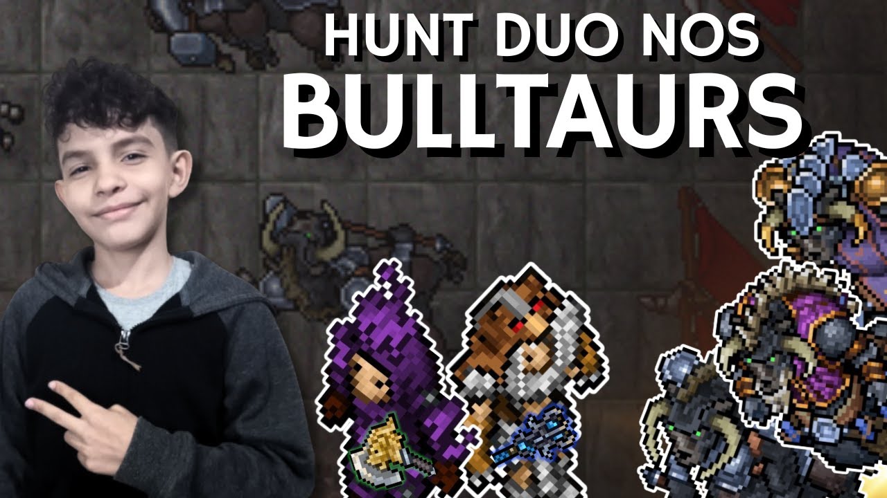 TIBIA HUNT DUO EK DRUID NOS BULLTAUR - DWARF TIBIANO - PAI DO DWARF