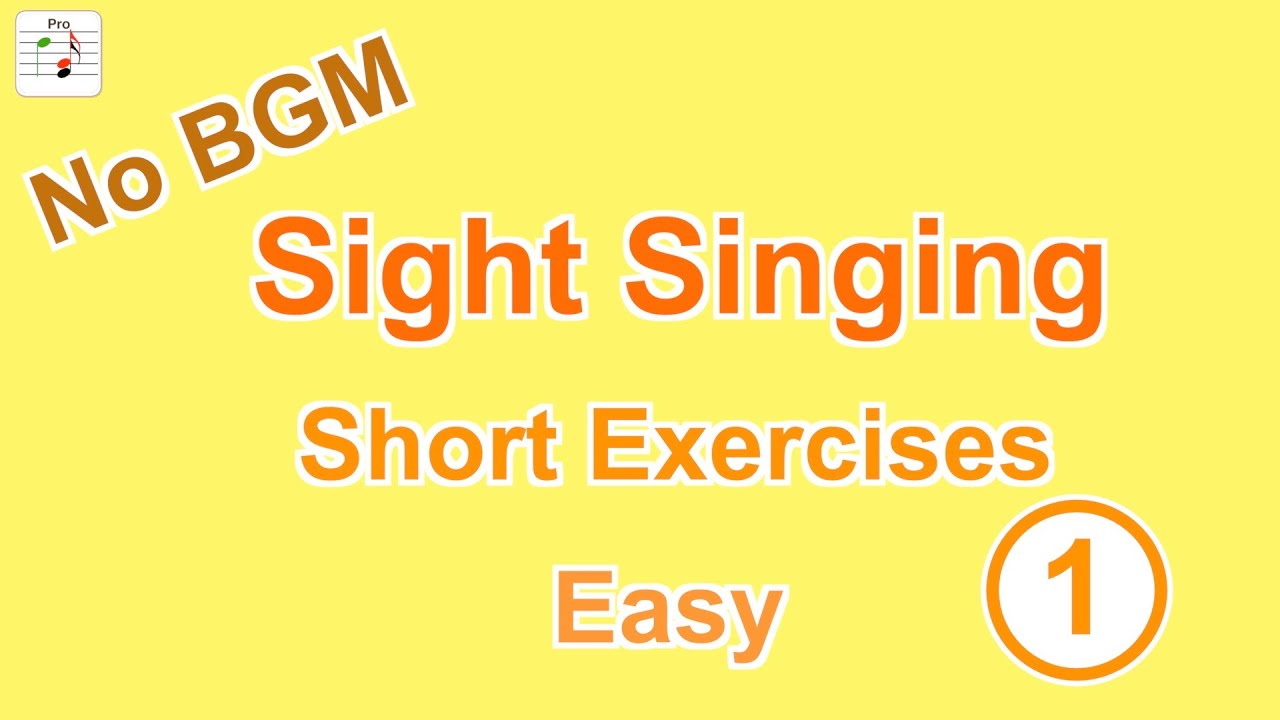 [No BGM] Sight Singing Short Exercise - Easy 1 ALL