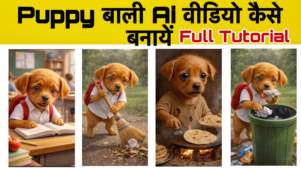 puppy wali ai video kaise banaye full tutorial | Ai cartoon video kaise banaye full information