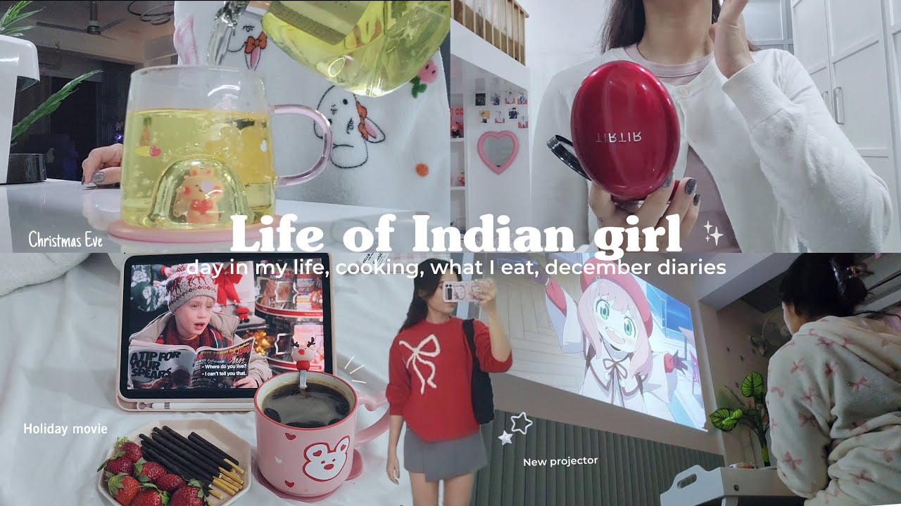 Indian girl vlog 🍓 aesthetic life in India | days in my life, cooking | Homebody December diaries