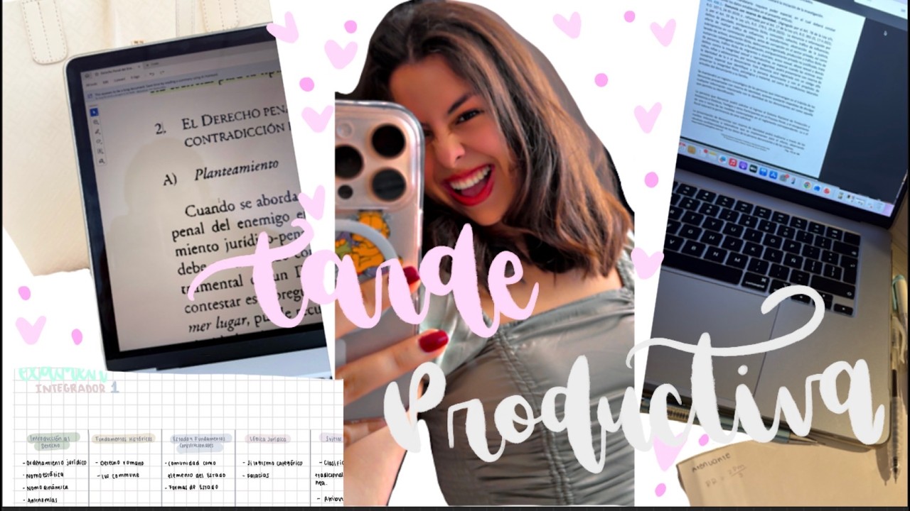 TARDE PRODUCTIVA CONMIGO 🌸 - Organízate conmigo para un exámen + mi primer video 💖