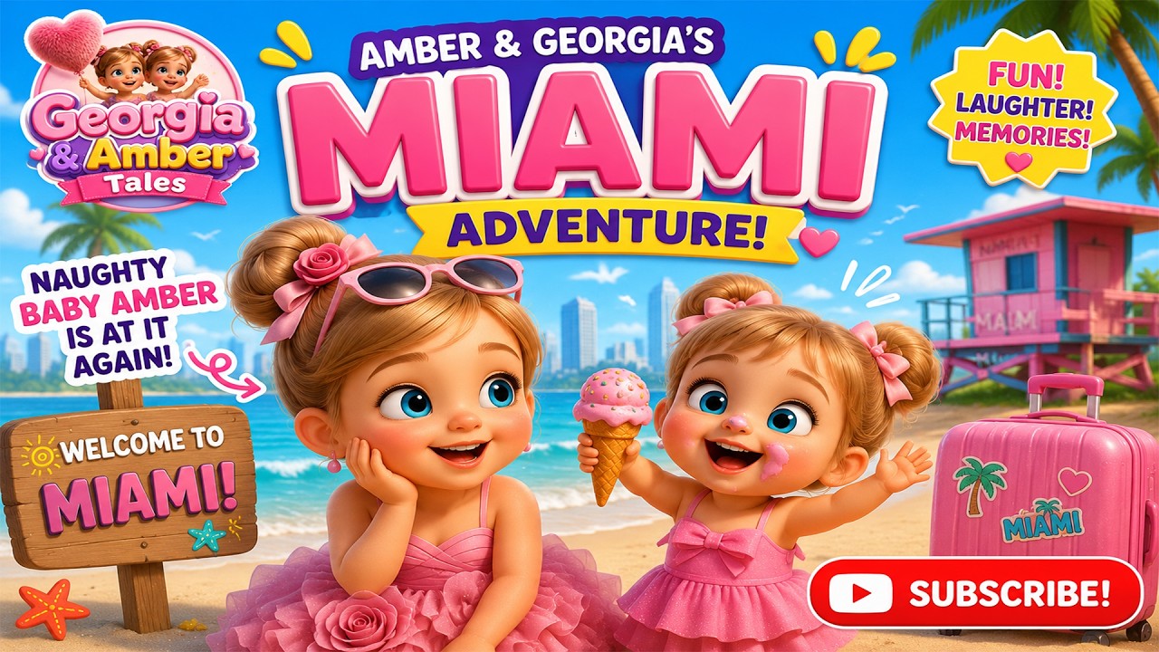 Georgia & Amber's Amazing Miami Vacation | Kids Animated Story