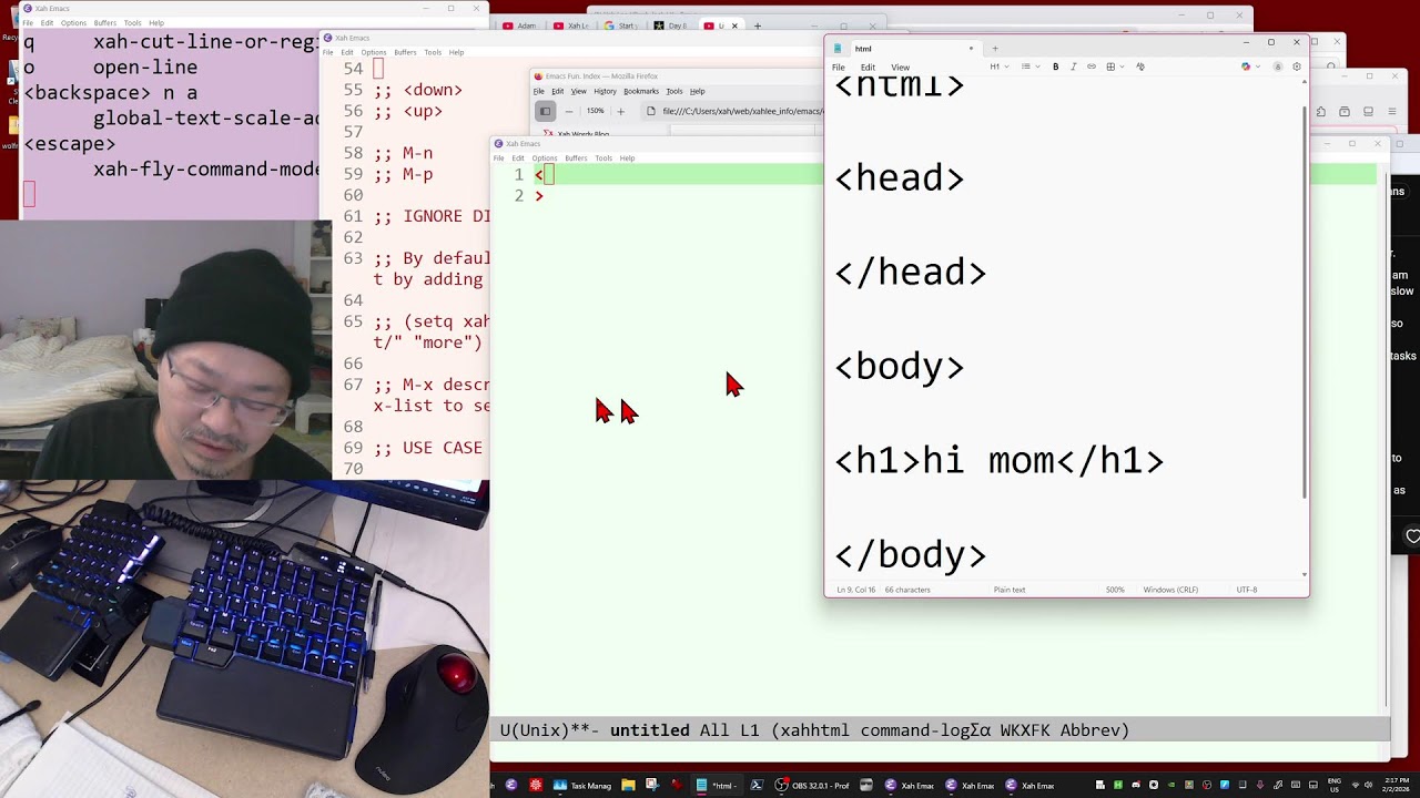 Xah Ep755 emacs lisp write a find text command, condition if occur inside given text