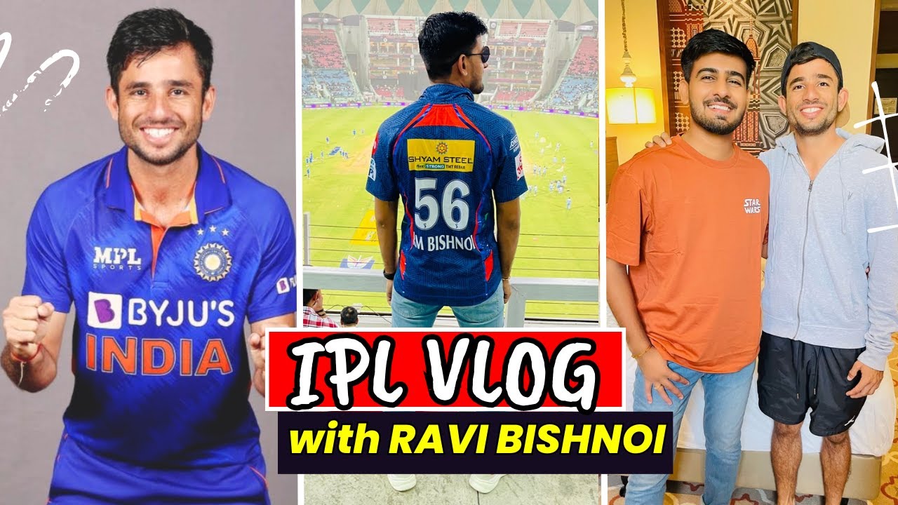 My First IPL Vlog with Indian Cricketer Ravi Bishnoi | LSG vs MI at Ekana Cricket Stadium Lucknow