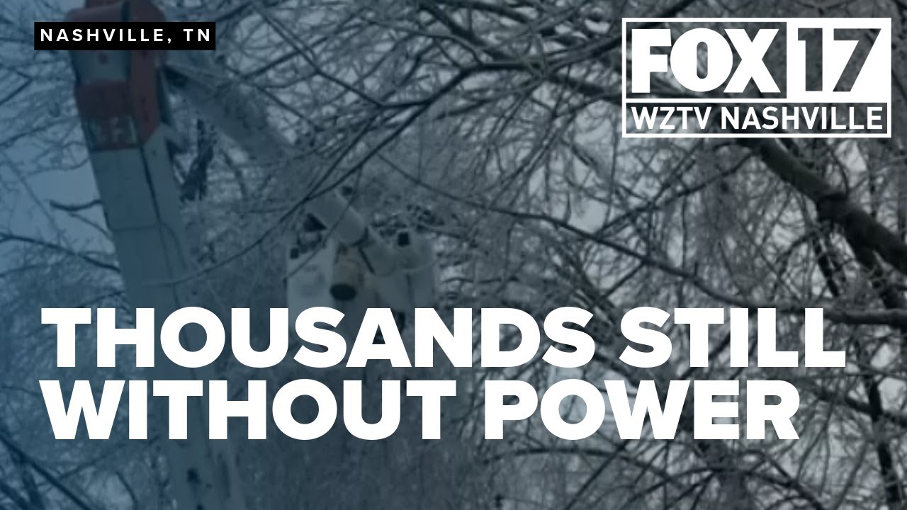 Ice storm leaves more than 130,000 customers without power in Nashville Tuesday morning