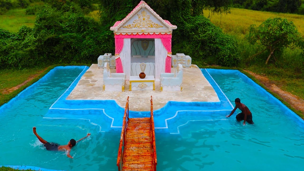 105 Days Build A Resort In Perfect Style And Have A Beautiful Swimming Pool Around It